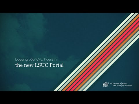 LSUC Portal: Logging your CPD hours