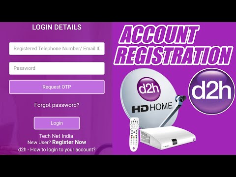 Videocon d2h account registration process | How to use d2h web account