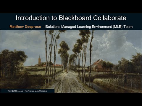 An Introduction to Blackboard Collaborate for University of Southampton Staff