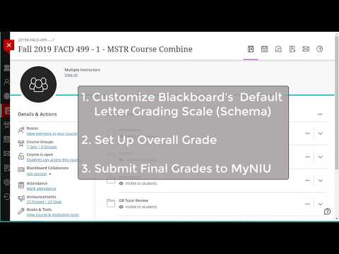 Submitting Final Grades in Blackboard from the Ultra Course View