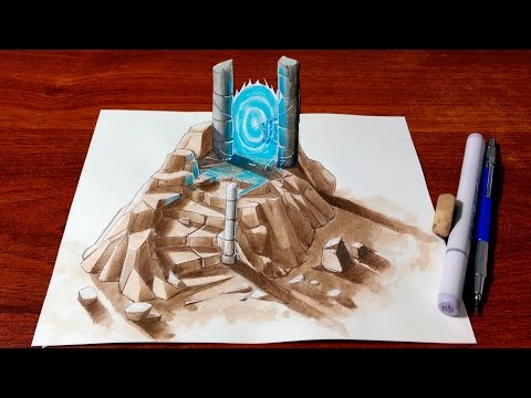 Drawing 3D Ruins - Portal