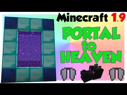 How to make a PORTAL to HEAVEN 1.9 (No mods) | Minecraft