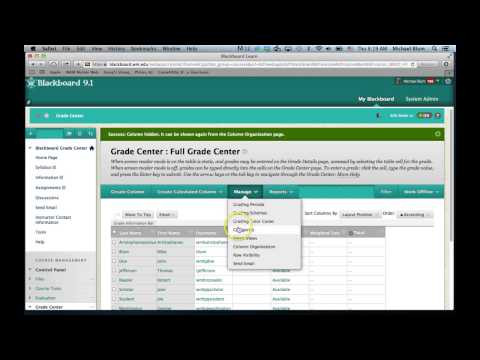 Blackboard Grade Center 1: Setting Up Grade Center