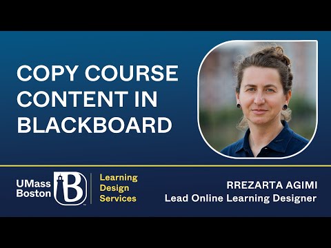 Copy Course Content in Blackboard