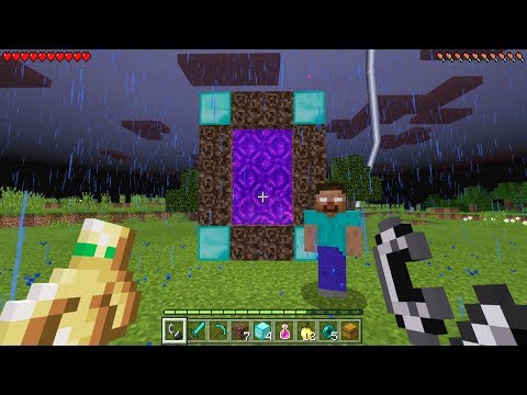 Making a PORTAL to HEROBRINE'S DIMENSION in Minecraft Pocket Edition! (Herobrine Survival Ep. 2)