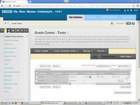 Dynamic Regrading in Blackboard Learn 9.1 SP8