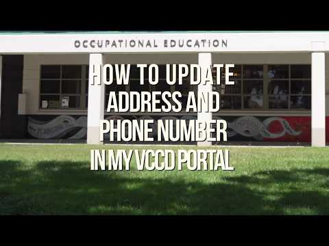 How to Update Address and Phone Number in VCCCD Portal