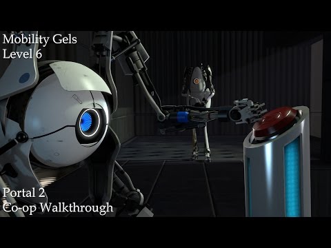 Portal 2 Co-op Walkthrough: Mobility Gels Level 6