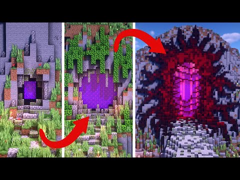 Nether Portal Minecraft Builds | BASIC vs INTERMEDIATE vs EXPERT