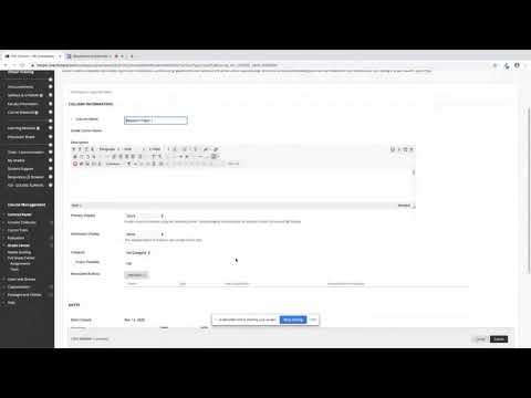 Blackboard Tutorial: Creating a Weighted Total Column in the Grade Center