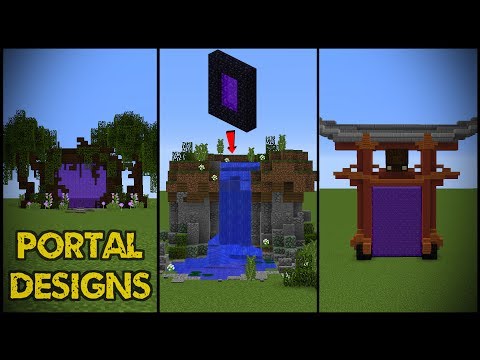 11 Minecraft Nether Portal Designs!