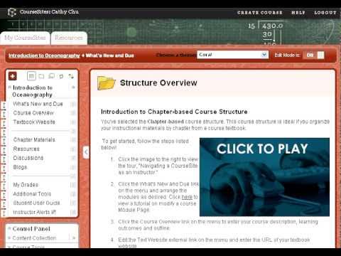 CourseSites Tutorial 1: How to Build Your Course Online