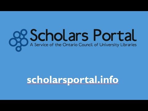 Scholars Portal: A Service of the Ontario Council of University Libraries