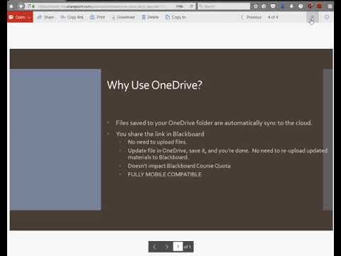 Sharing OneDrive Content to Blackboard