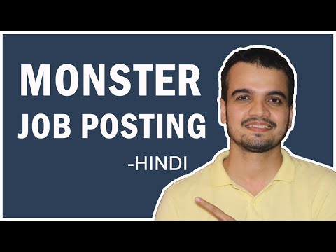 How to do job posting on monster job portal?