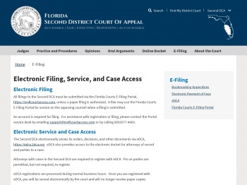 E-Filing - Second District Court of Appeal