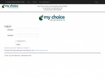 Log in - Provider Authorization Portal
