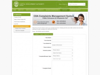CDA Complaint Registration Form