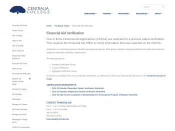 Financial Aid Review - Centralia College