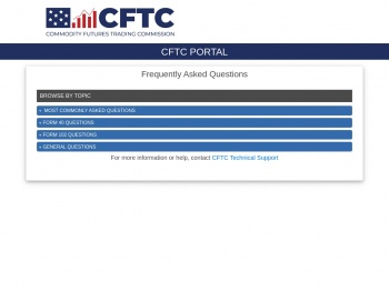 Frequently Asked Questions - CFTC Portal - Commodity ...