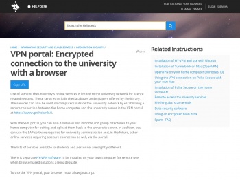 VPN portal: Encrypt your connection to the university with ...