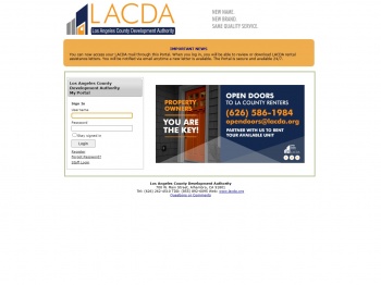 Welcome to LACDA Portal