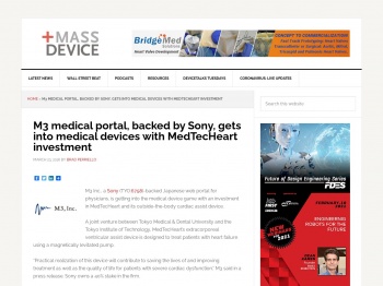 M3 medical portal, backed by Sony, gets into medical devices ...