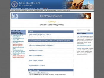 Electronic Case Filing (e-Filing) - New Hampshire Court of Justice ...