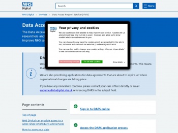 Data Access Request Service (DARS) - NHS Digital