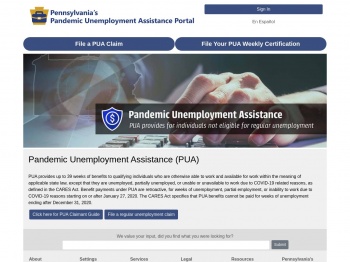 Pennsylvania's Pandemic Unemployment Assistance Portal