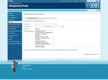 Find RI Government Employee Salaries - RI Transparency Portal