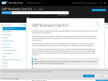 SAP Business One 9.3 - SAP Help Portal