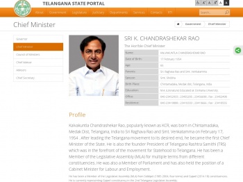 Telangana State Portal Chief Minister