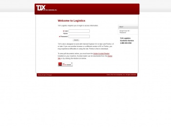 TJX Logistics - Login