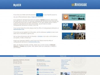 MyUCR | Login - University of California, Riverside