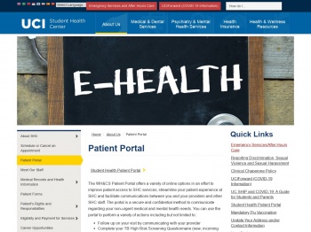 Patient Portal | UCI Student Health Center