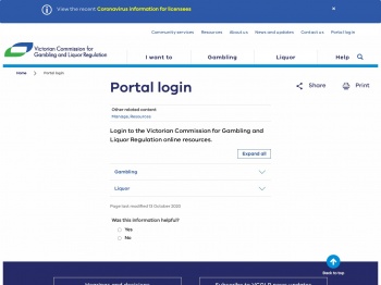 Portal login | Victorian Commission for Gambling and Liquor ...
