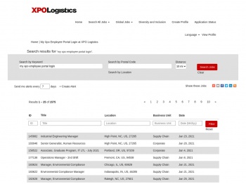 My Xpo Employee Portal Login - XPO Logistics Jobs