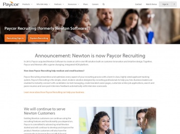 Newton Software is accepting applications for Paycor.