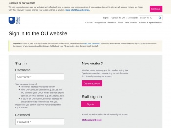 Log in to the OU - Open University website.