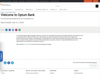 Welcome to OptumHealthFinancial - Optum Bank.