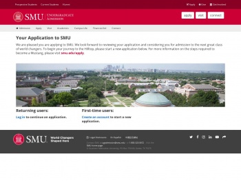 Your Application to SMU - Admission