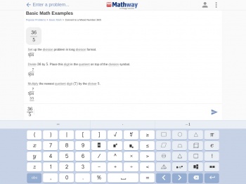 Convert to a Mixed Number 36/5 | Mathway