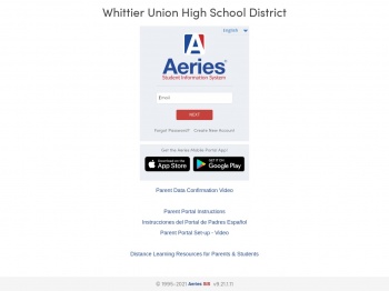 Aeries: Portals - Whittier Union High School District