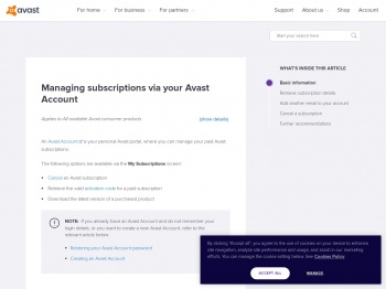 Managing subscriptions via your Avast Account | Avast