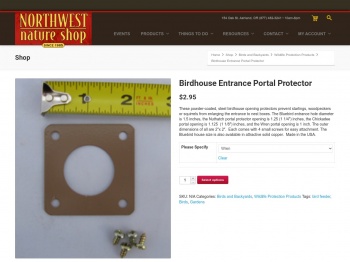 Birdhouse Portal Protector - Various Sizes