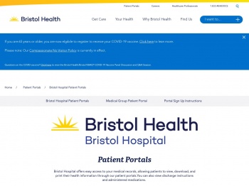 Bristol Hospital Patient Portals - Bristol Health