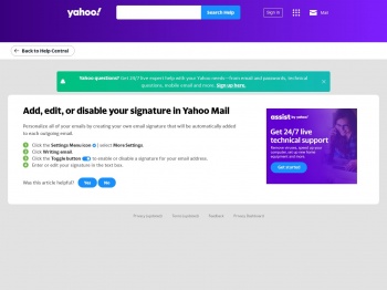 Add, edit, or disable your signature in Yahoo Mail - Yahoo Help