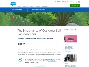 Maximizing Customer Self-Service Portal - Salesforce.com