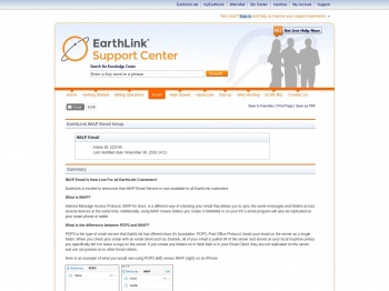 IMAP Email - EarthLink Support